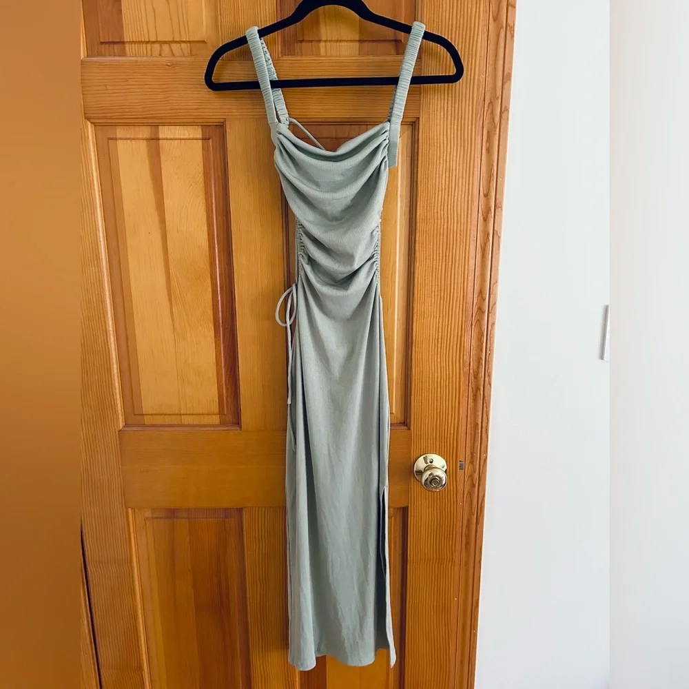 Princess Polly Lainey Midi Dress in Sage - Picture 3 of 7